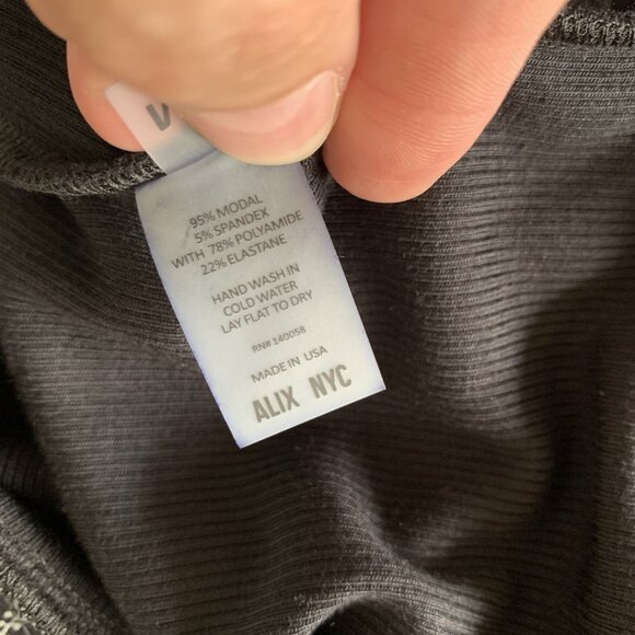 Alix NYC Bodysuit Medium Black Long Sleeve Slim Fit‎ Sexy Club Minimal - Picture 7 of 7